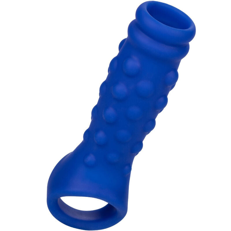 Guaina Fallica con Perline Calexotics Admiral — Silicone, Blu