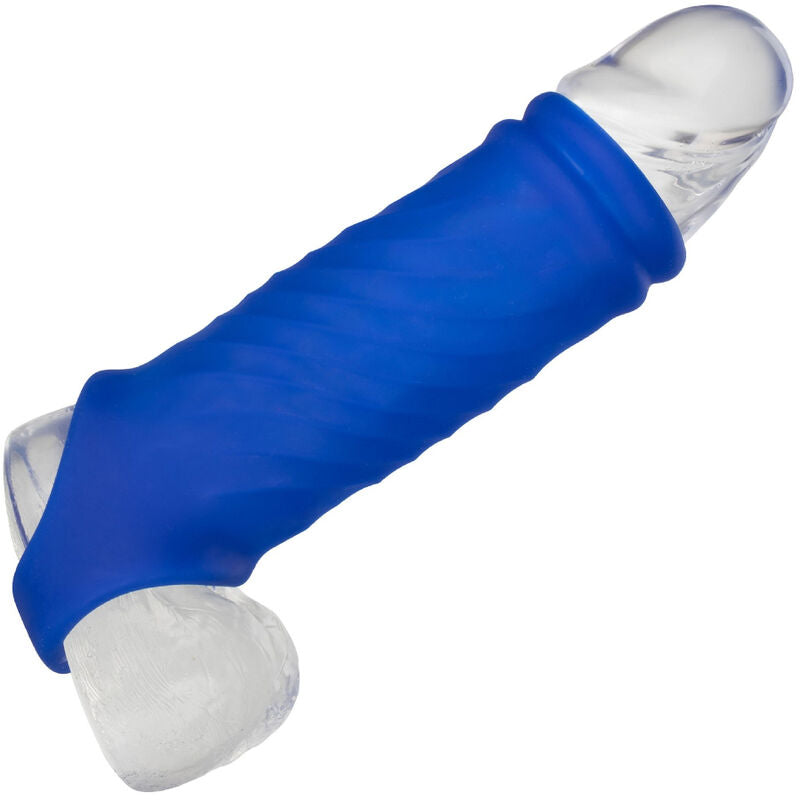 Guaina Fallica con Anello Calexotics Admiral Wave — Silicone Blu
