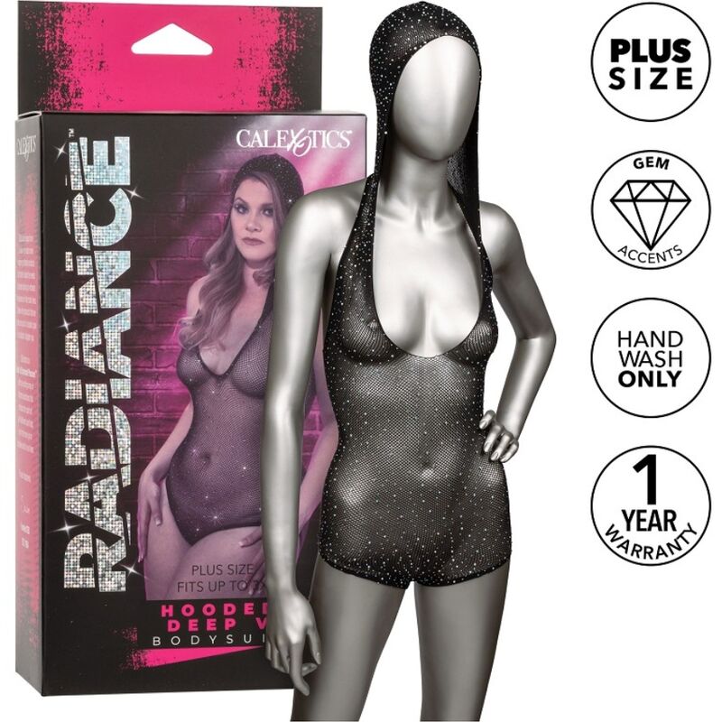 Body Erotico con Cappuccio Calexotics Radiance — Taglia Plus