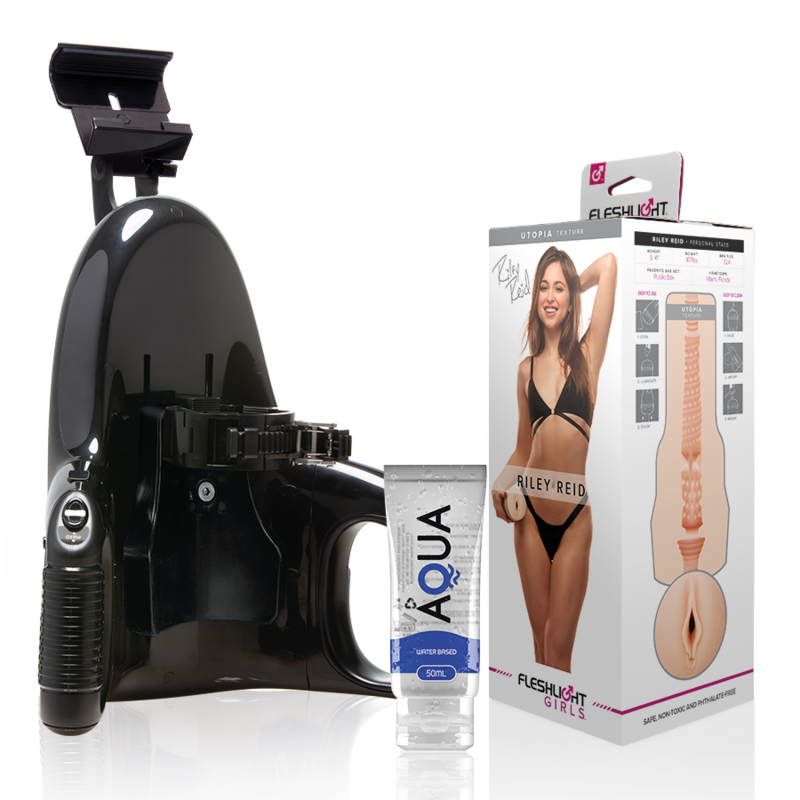 Masturbatore Maschile Fleshlight Riley Reid Utopia — Kit Completo