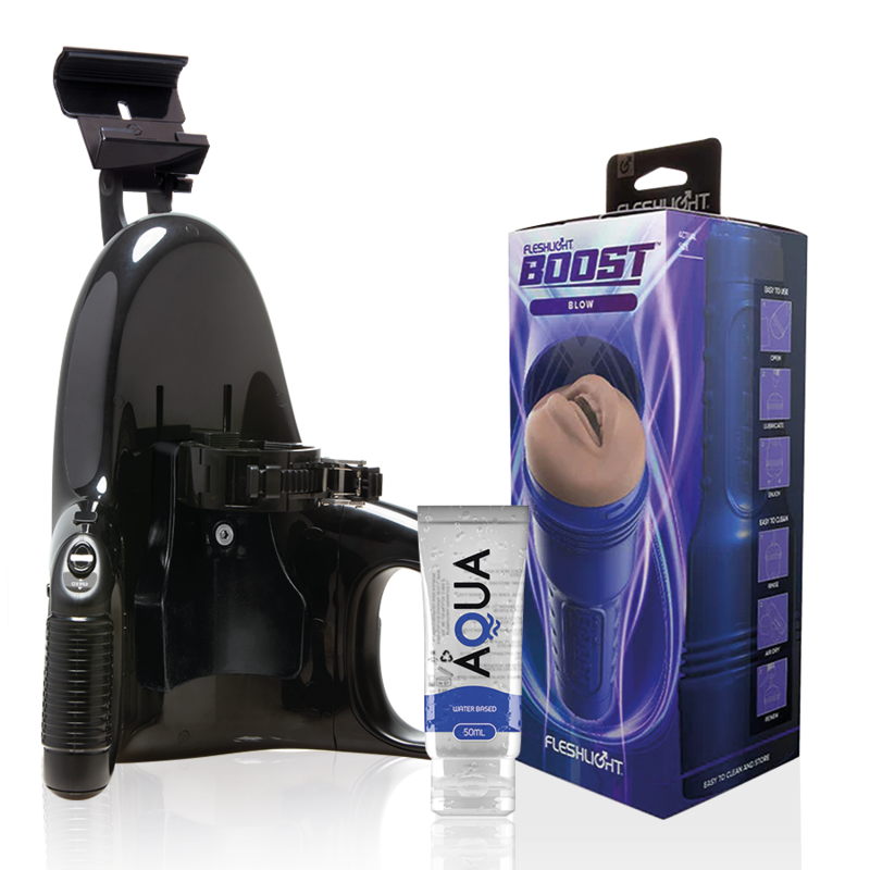 Masturbatore Orale Fleshlight Blow LM — Kit con Lancio + Lubrificante