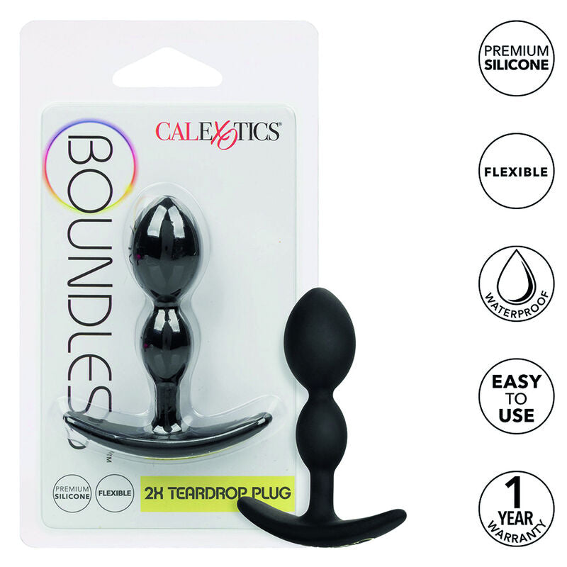 Plug Anale a Goccia Calexotics Boundless 2X — Flessibile
