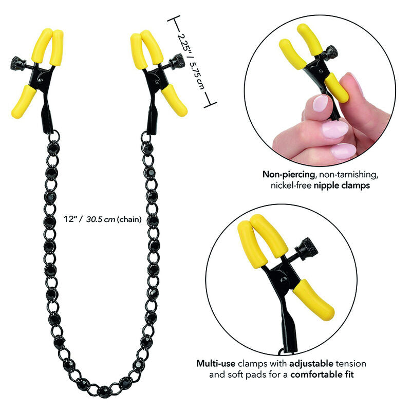 Mollette per Capezzoli con Catena Calexotics Boundless Teaser