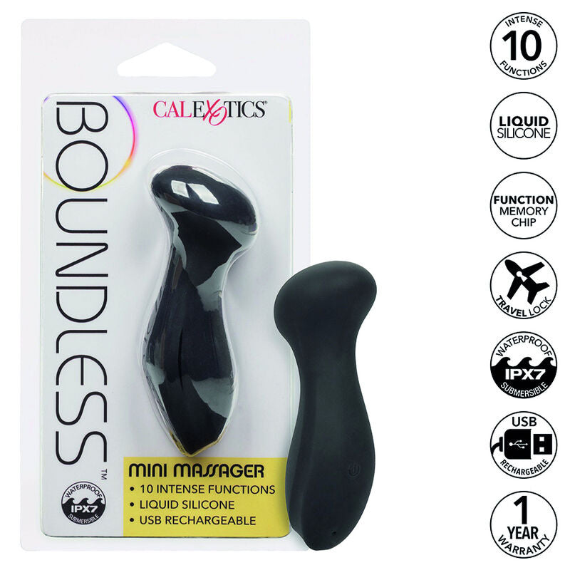 Vibratore Wand Mini Calexotics Boundless — Silicone, 10 Modalità