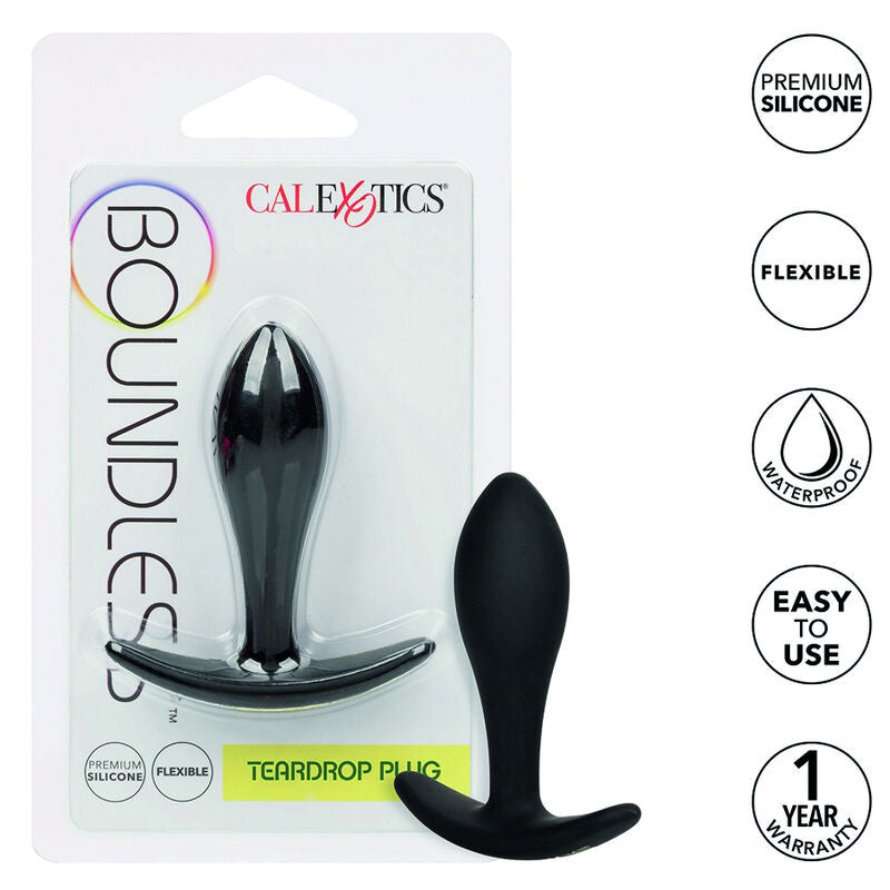 Plug Anale Calexotics Boundless Slim — Flessibile, Base Maniglia