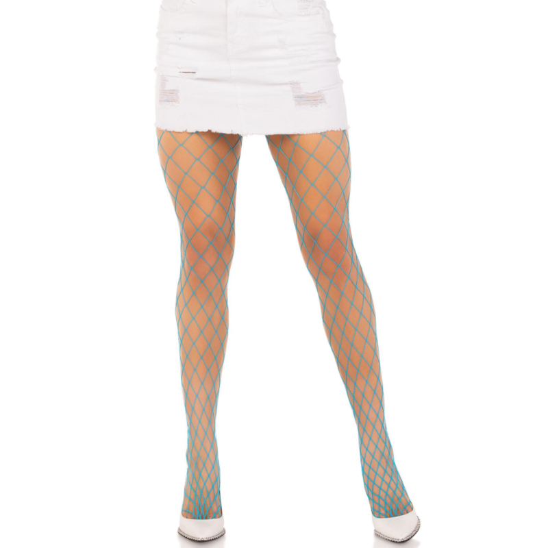 Collant a Rete Leg Avenue Diamond — Blu