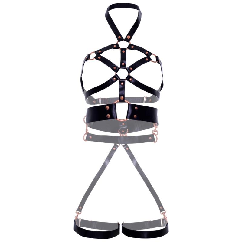 Imbracatura Corpo BDSM Leg Avenue Kink — Pelle Vegan, Nera M