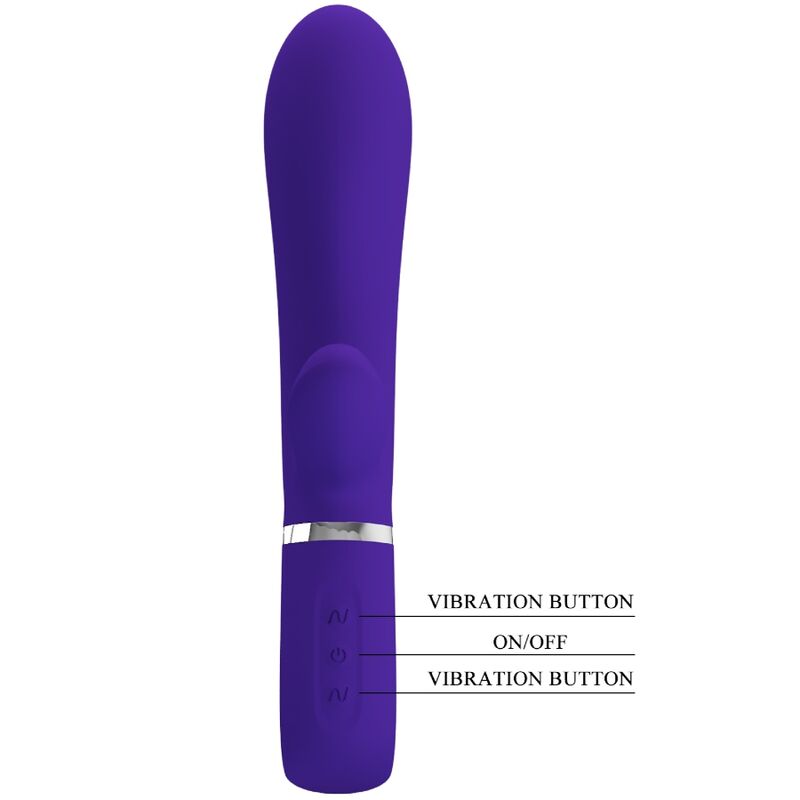 Vibratore Rabbit Punto G Pretty Love Thomas — Silicone, Viola