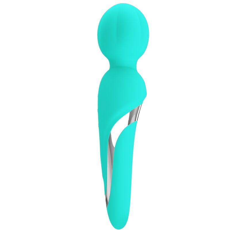 Vibratore Wand Pretty Love Walter — Silicone, Verde Acqua