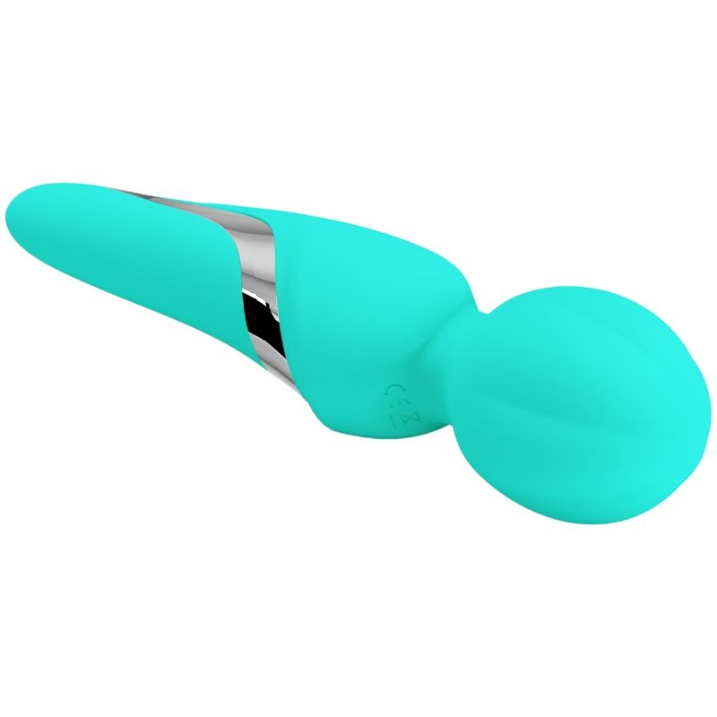 Vibratore Wand Pretty Love Walter — Silicone, Verde Acqua