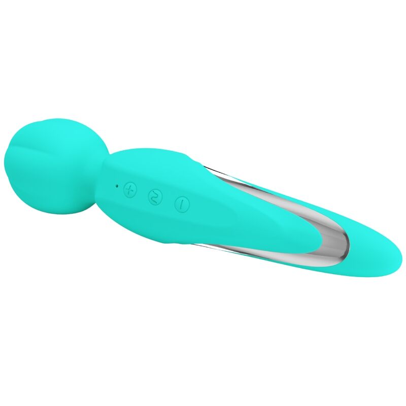 Vibratore Wand Pretty Love Walter — Silicone, Verde Acqua
