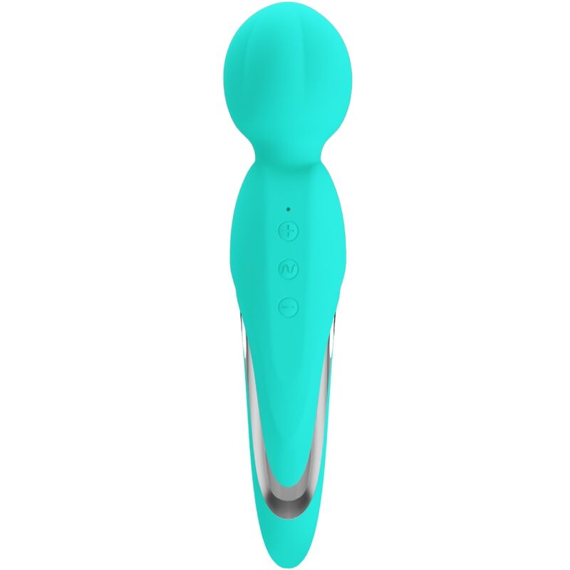 Vibratore Wand Pretty Love Walter — Silicone, Verde Acqua
