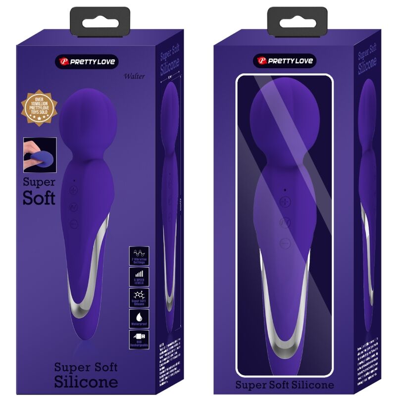 Vibratore Wand Pretty Love Walter — 7 Modalità, Silicone