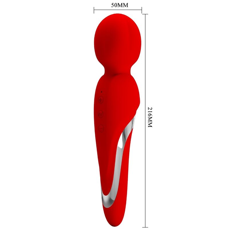 Vibratore Wand Pretty Love Walter — 7 Modalità, Rosso