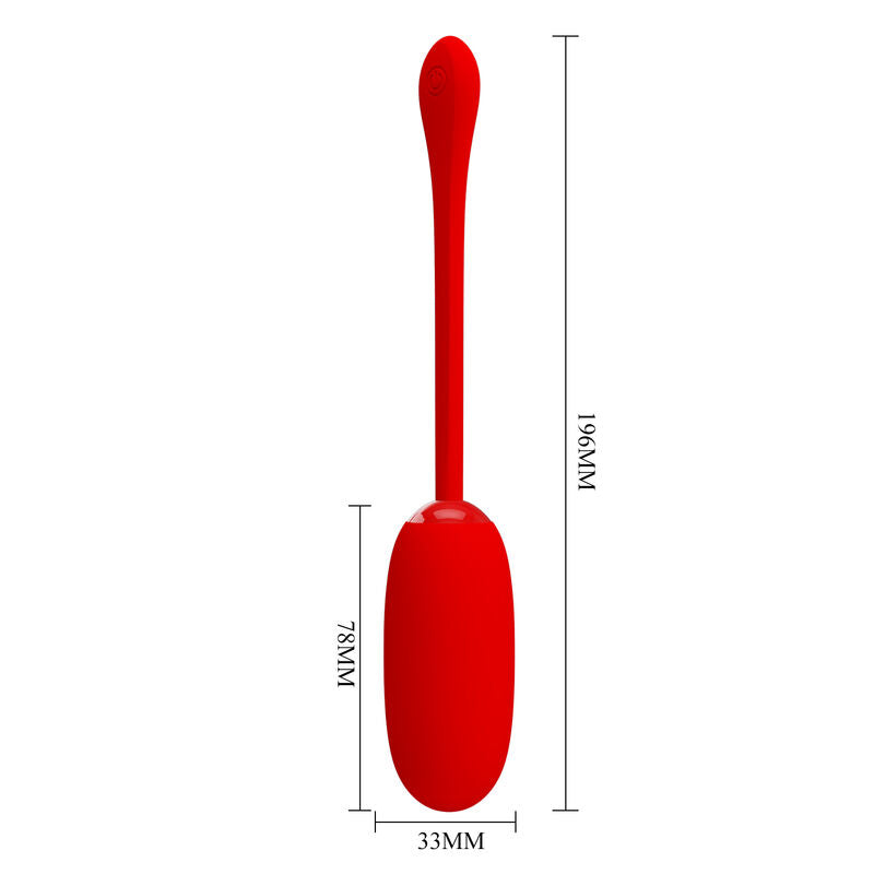 Uovo Vibrante Ricaricabile Pretty Love Julius — Rosso