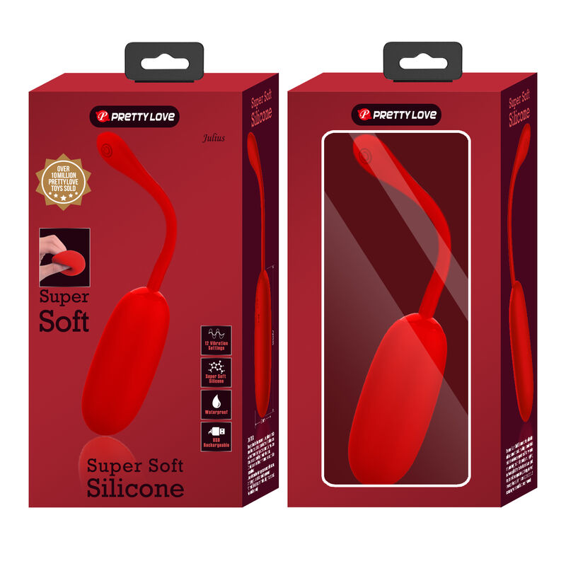 Uovo Vibrante Ricaricabile Pretty Love Julius — Rosso