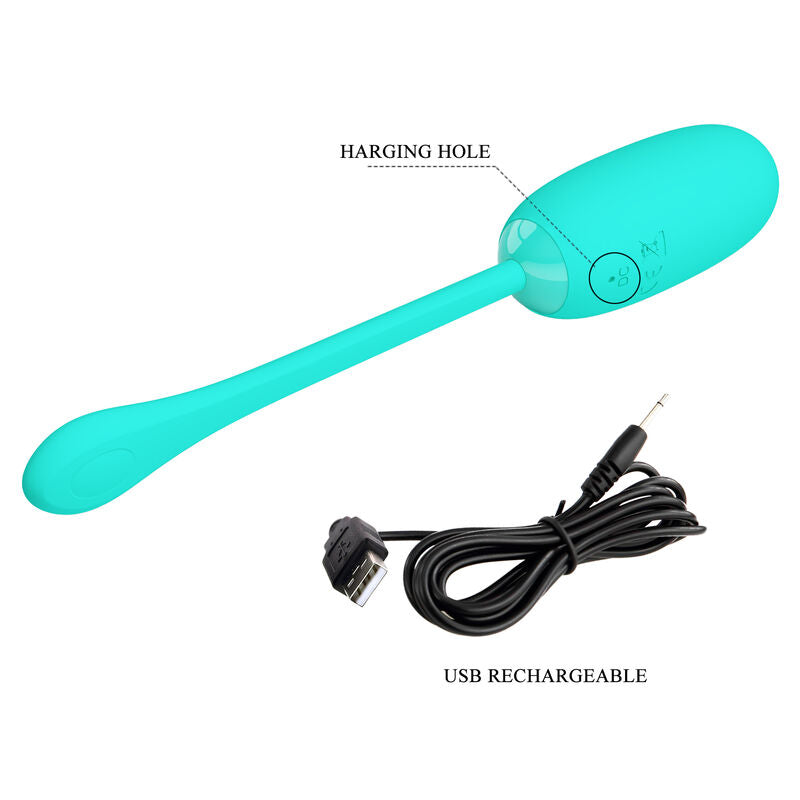 Uovo Vibrante Ricaricabile Pretty Love Julius — Verde Acqua