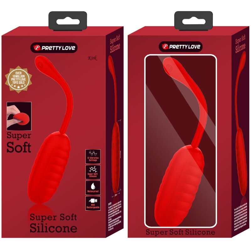 Uovo Vibrante Ricaricabile Pretty Love Kirk — Rosso