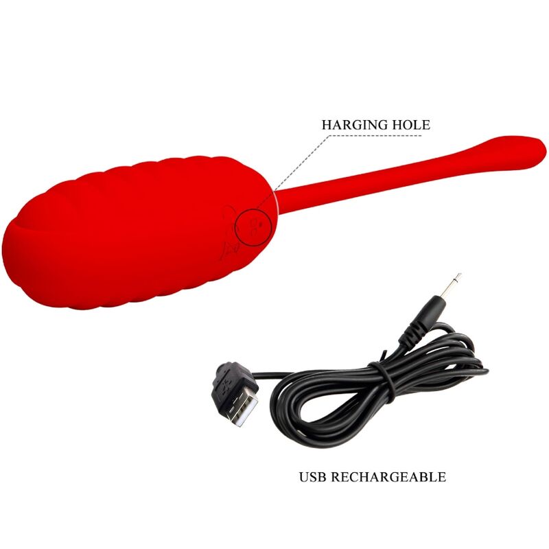 Uovo Vibrante Ricaricabile Pretty Love Kirk — Rosso