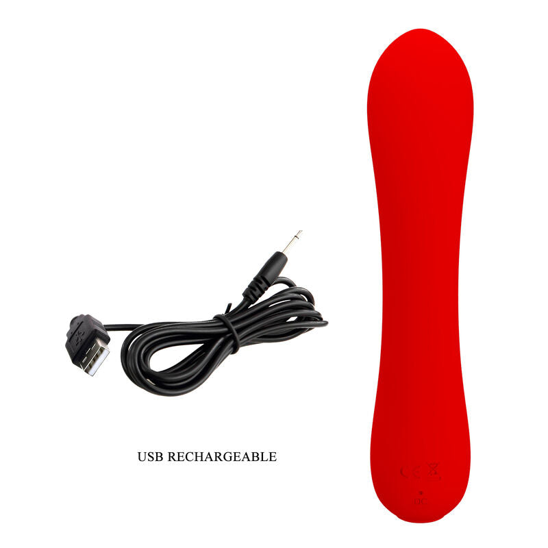 Vibratore Ricaricabile Pretty Love Prescott — 12 Modalità, Rosso