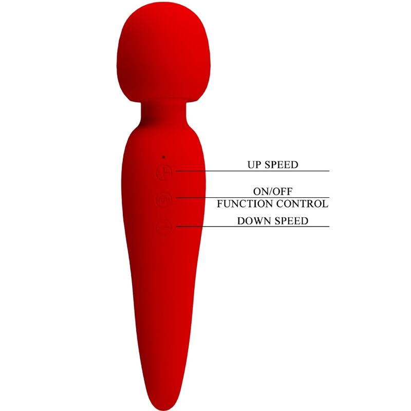 Vibratore Wand Impermeabile Pretty Love Meredith — 12 Modalità