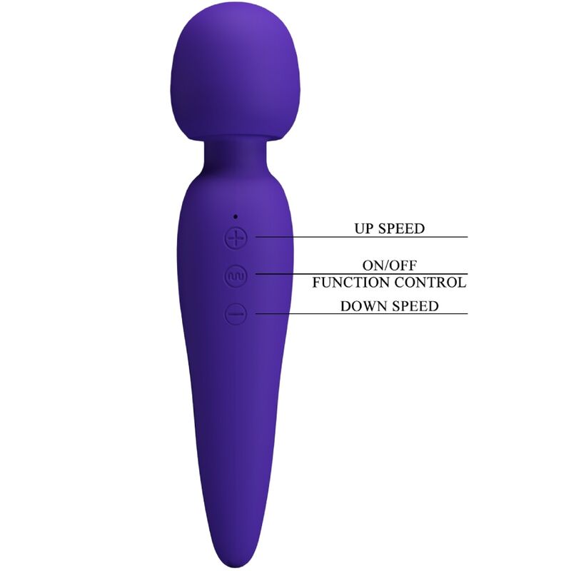 Vibratore Wand Impermeabile Pretty Love Meredith — 12 Modalità
