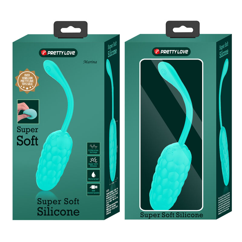 Uovo Vibrante Texture Pretty Love Smart — Silicone, 12 Modalità