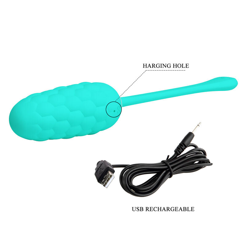 Uovo Vibrante Texture Pretty Love Smart — Silicone, 12 Modalità