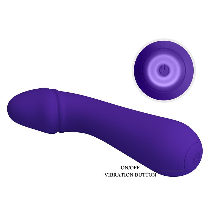 Vibratore Punto G Pretty Love Cetus — Silicone, Ricaricabile, Viola