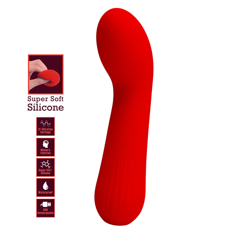 Vibratore Punto G Pretty Love Faun — Ricaricabile, Rosso