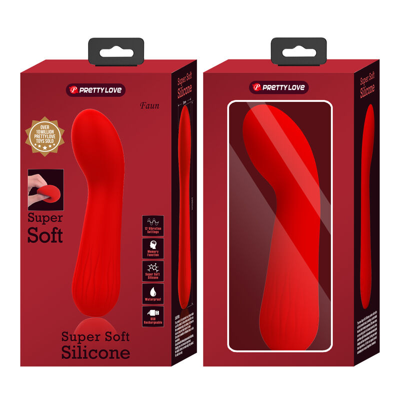 Vibratore Punto G Pretty Love Faun — Ricaricabile, Rosso