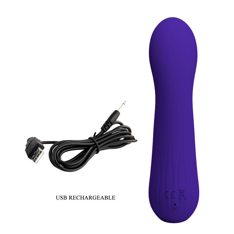 Vibratore Punto G Pretty Love Faun — Silicone, Ricaricabile, Viola
