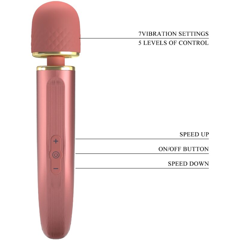 Vibratore Wand Pretty Love Smart — 7 Modalità, Rosa