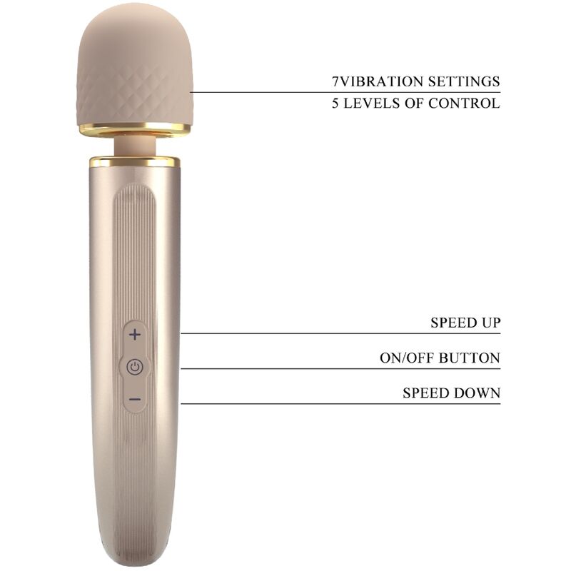 Vibratore Wand Pretty Love Smart — 7 Modalità, 29 cm