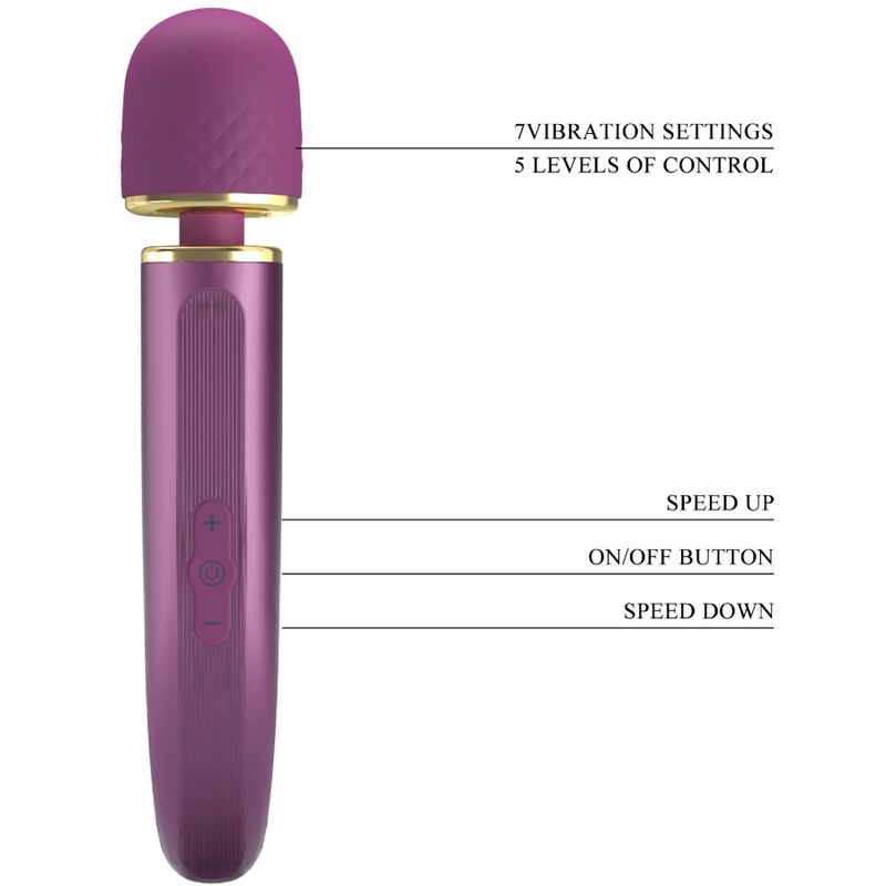 Vibratore Wand Pretty Love Smart — 7 Modalità, Viola