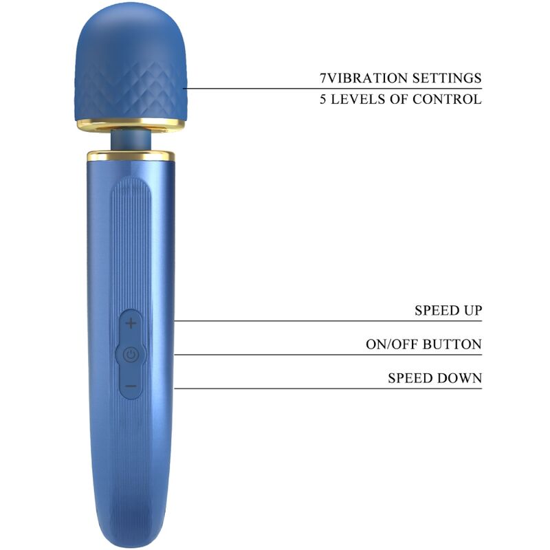 Vibratore Wand Pretty Love Smart — 7 Modalità, 24 cm