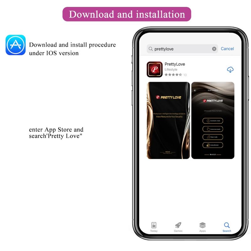 Vibratore Rabbit APP Pretty Love Jayleen — 12 Modalità, Viola