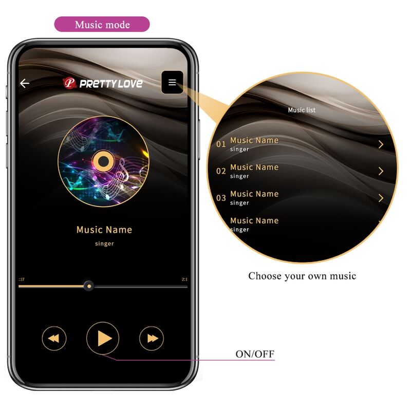 Vibratore Rabbit APP Pretty Love Jayleen — 12 Modalità, Viola