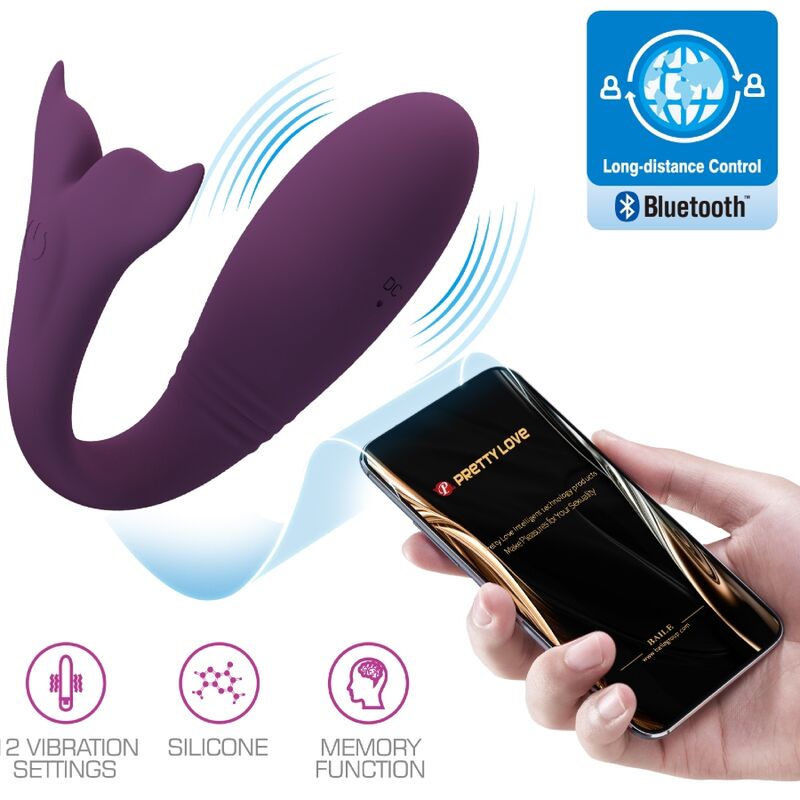Vibratore Rabbit APP Pretty Love Jayleen — 12 Modalità, Viola