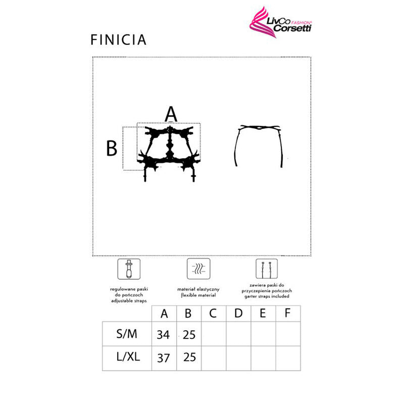 Reggicalze Livco Corsetti Finicia LC90725 — Nero L/XL