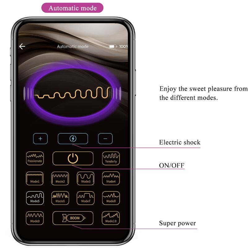 Plug Anale con App Pretty Love Jefferson — Vibrante, Viola