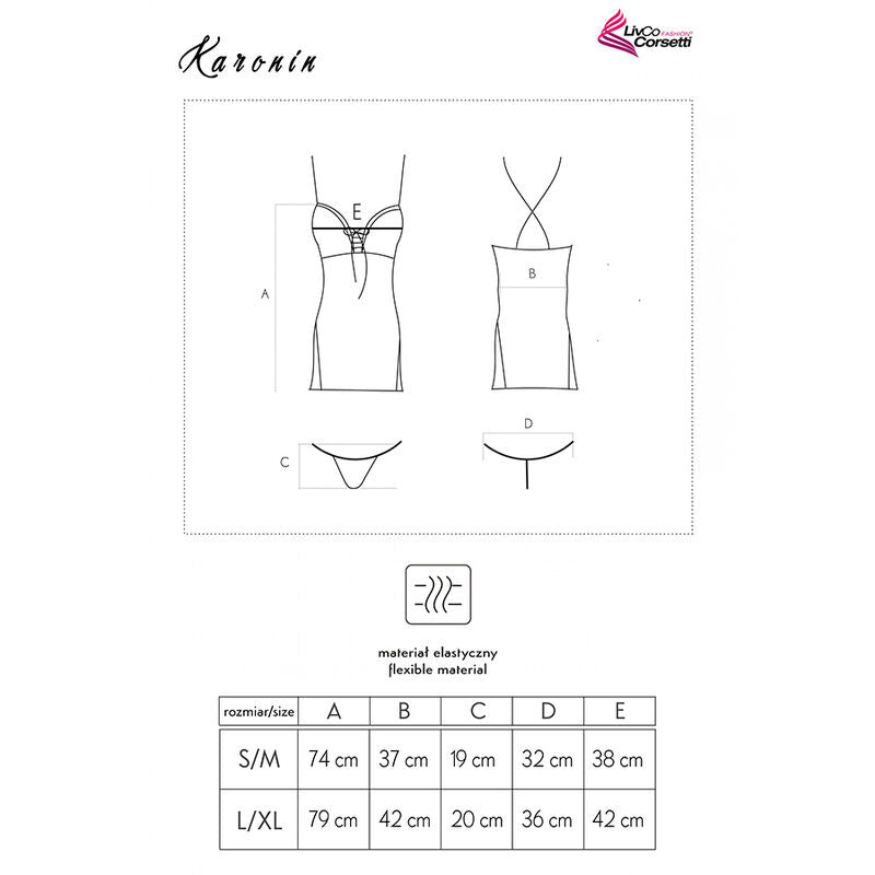 Lingerie Sexy Livco Corsetti Karonin LC 90628 — Camicia + Perizoma