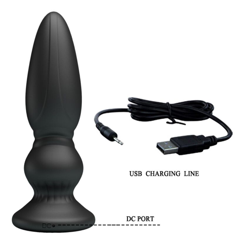 Plug Anale Prostatico Vibrante Mr Play — Telecomando, Nero