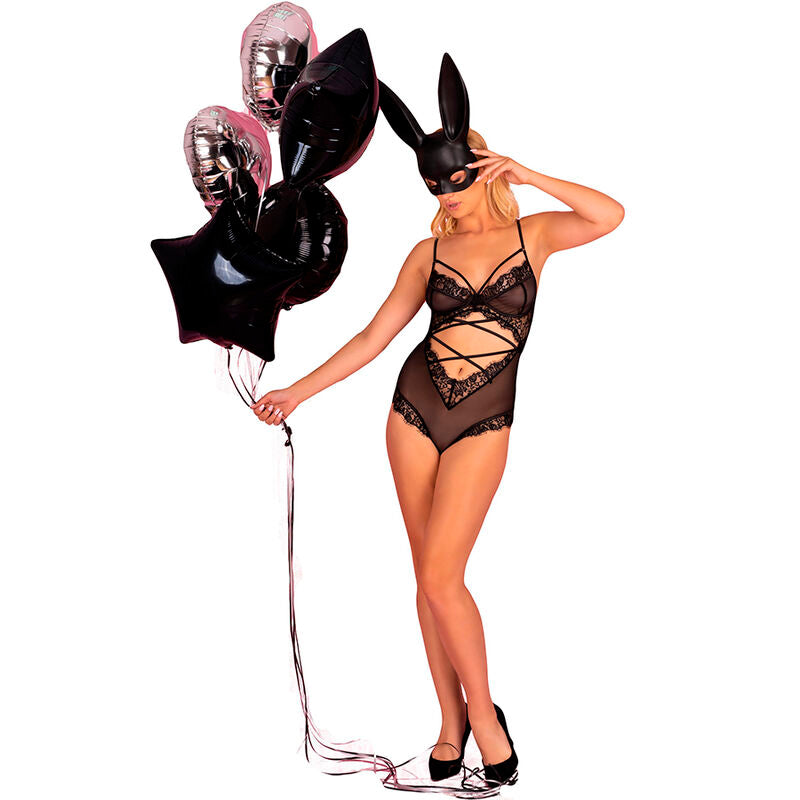 Body Erotico Trasparente Livco Corsetti Kylssiam — Nero