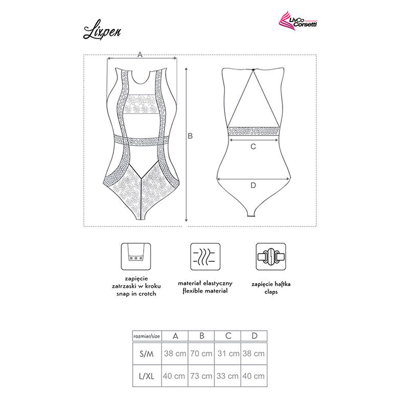 Body Erotico Livco Corsetti Lixpen LC 90612 — Nero