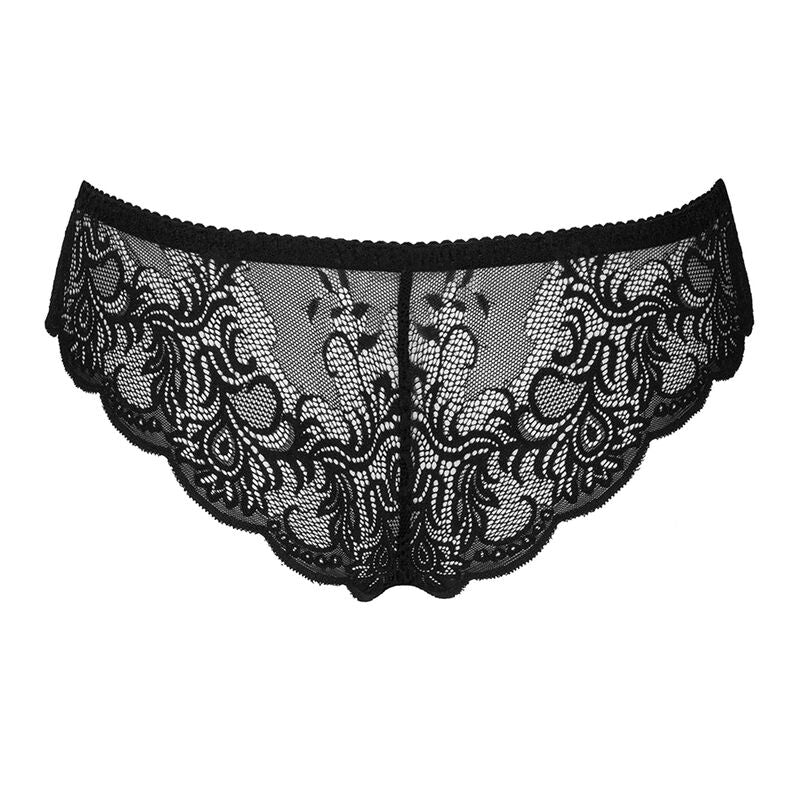 Mutandine con Apertura al Cavallo Livco Corsetti LC 90679 — Pizzo Nero