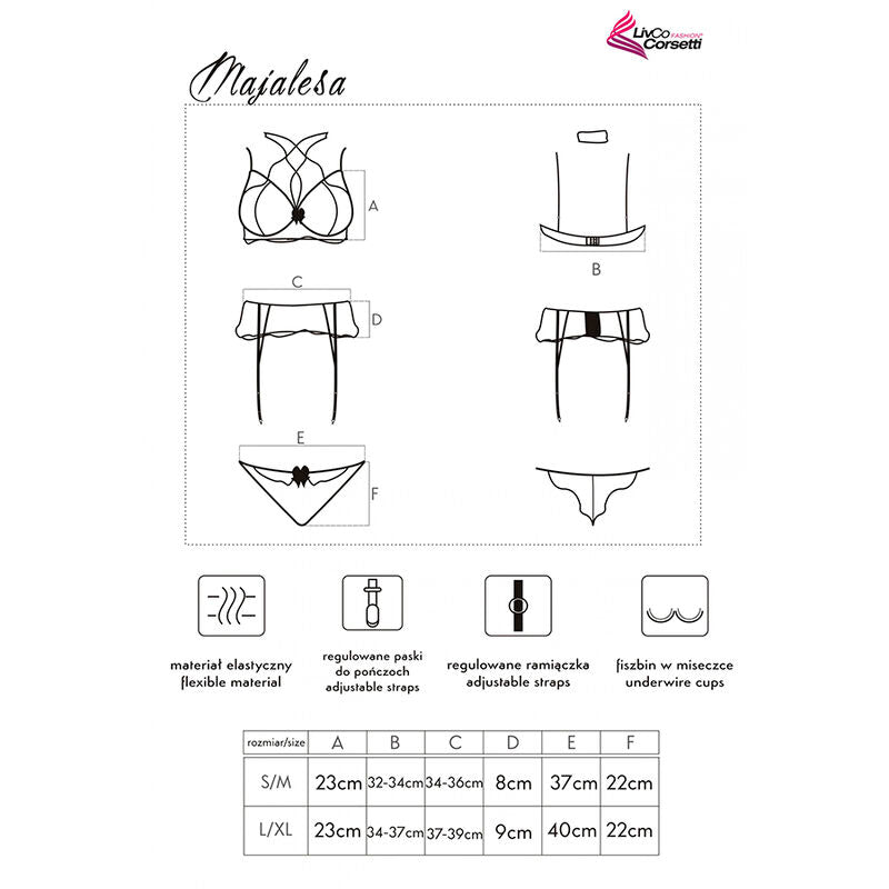 Lingerie Sexy con Reggicalze Livco Corsetti Majalesa LC 90526