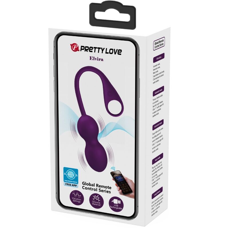 Palline Kegel Vibranti Pretty Love Elvira — App, 12 Modalità