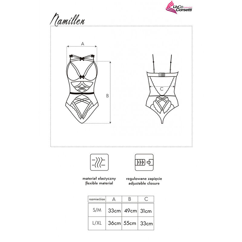 Body Erotico Livco Corsetti Namillen LC 90528 — Nero