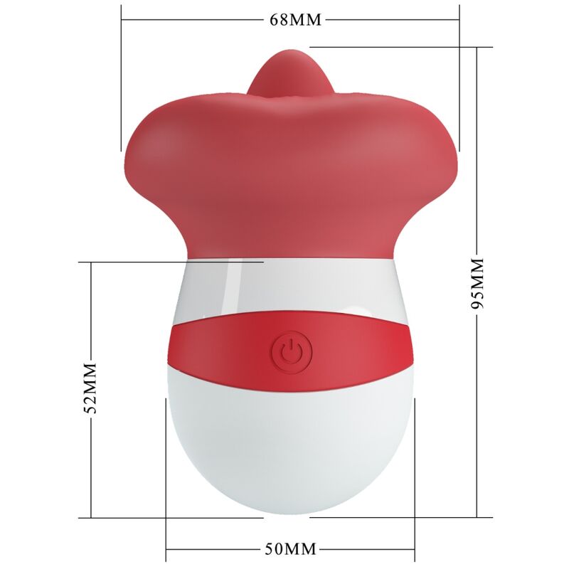 Stimolatore Lingua Realistico Pretty Love Mina — Rosso